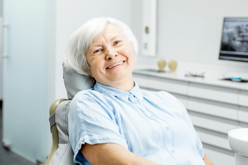 Patient in dental chair